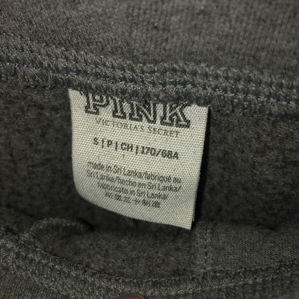 PINK VICTORIA’S SECRET sweatpants gray blue and burgundy size small boyfriend​​​ - Picture 6 of 10